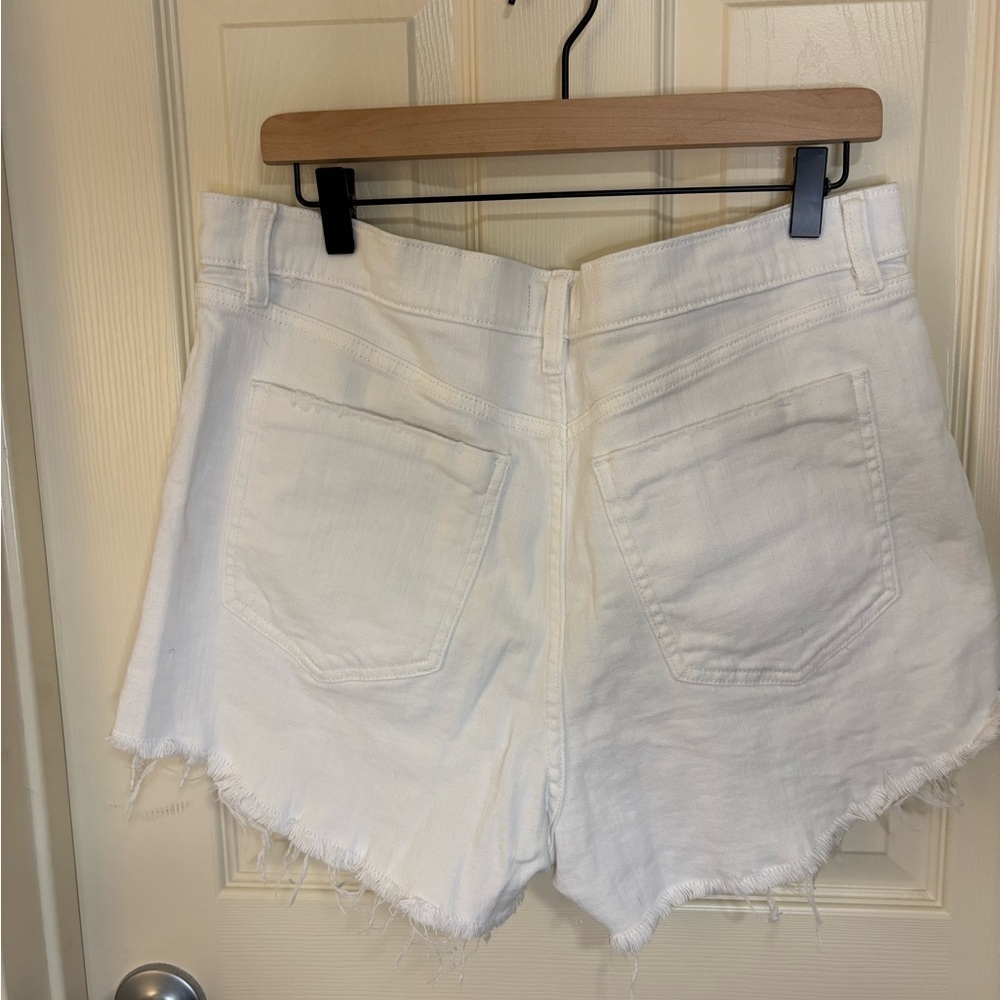 Pistola White High Rise Raw Hem Denim Cutoff Shorts Size 33 - Picture 6 of 7